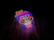 Calavera Skull Wall Mounted Neon Sign