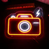 Camera Flashing Neon Sign