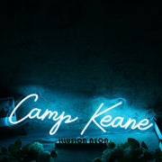 Camp Keane Blue Neon Sign