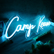 Camp Keane Blue Neon Sign