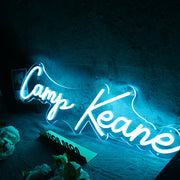 Camp Keane Blue Neon Sign