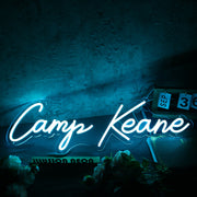 Camp Keane Blue Neon Sign