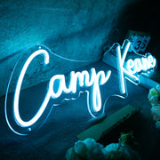 Camp Keane Blue Neon Sign