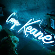 Camp Keane Blue Neon Sign