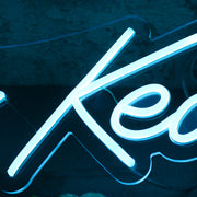 Camp Keane Blue Neon Sign