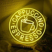 Cappuccino Espresso Yellow Neon Sign