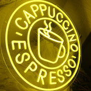 Cappuccino Espresso Yellow Neon Sign