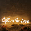 Capture The Love Yellow Neon Sign