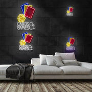 Cards and Games Neon Sign