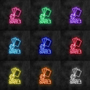 Cards and Games Neon Sign