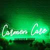 Carmen Care Green Neon Sign