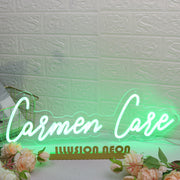 Carmen Care Green Neon Sign