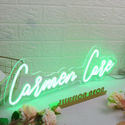 Carmen Care Green Neon Sign