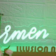 Carmen Care Green Neon Sign