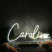 Carolina White Neon Sign