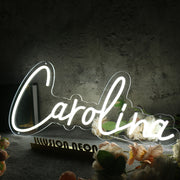 Carolina White Neon Sign