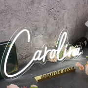 Carolina White Neon Sign