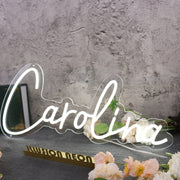 Carolina White Neon Sign