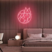 Cartoon Characters Neon Sign