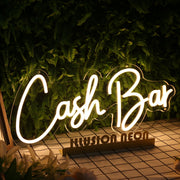 Cash Bar Yellow Neon Sign