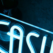 Casino 24 Blue Neon Sign