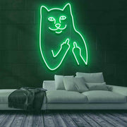 Cat Birdie Neon Sign