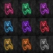 Cat Birdie Neon Sign