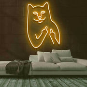 Cat Birdie Neon Sign