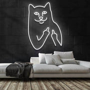 Cat Birdie Neon Sign