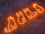 Cat Family Cat Lovers Neon Sign