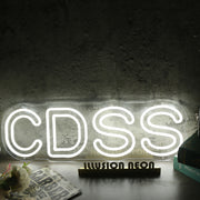 CDSS White Neon Sign