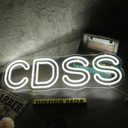 CDSS White Neon Sign