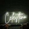 Celestino White Neon Sign