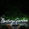 Century Garden White Neon Sign