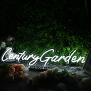 Century Garden White Neon Sign