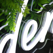 Century Garden White Neon Sign