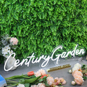 Century Garden White Neon Sign