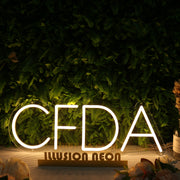 CFDA Yellow Neon Sign