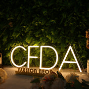 CFDA Yellow Neon Sign