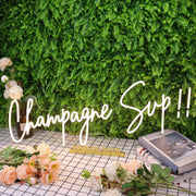 Champagne Sup Yellow Neon Sign