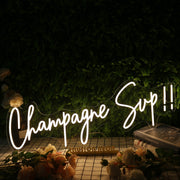 Champagne Sup Yellow Neon Sign