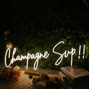 Champagne Sup Yellow Neon Sign