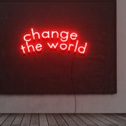 Change The World Neon Sign Lights Night Lamp Led Neon Sign Light For Home Party