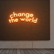 Change The World Neon Sign Lights Night Lamp Led Neon Sign Light For Home Party