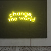 Change The World Neon Sign Lights Night Lamp Led Neon Sign Light For Home Party