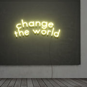 Change The World Neon Sign Lights Night Lamp Led Neon Sign Light For Home Party