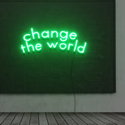 Change The World Neon Sign Lights Night Lamp Led Neon Sign Light For Home Party