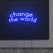 Change The World Neon Sign Lights Night Lamp Led Neon Sign Light For Home Party