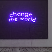 Change The World Neon Sign Lights Night Lamp Led Neon Sign Light For Home Party