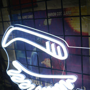 Charming Closing Eyes White Neon Sign